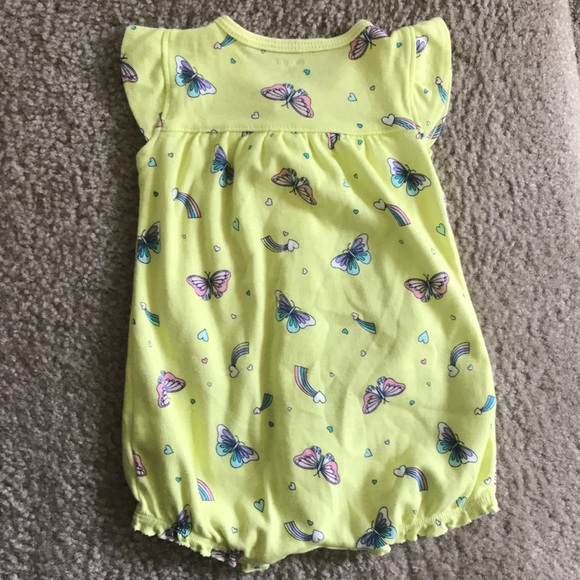 9M Carter’s Baby Girl Romper Butterflies/Rainbows - Picture 3 of 4